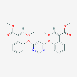 molecular formula C26H24N2O8 B1426146 二甲基 (2E,2'E)-2,2'-[嘧啶-4,6-二基双(氧-2,1-苯基)]双(3-甲氧基丙-2-烯酸酯) CAS No. 131860-85-0