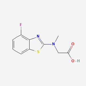 molecular formula C10H9FN2O2S B1426149 N-(4-fluoro-1,3-benzothiazol-2-yl)-N-methylglycine CAS No. 1351623-35-2