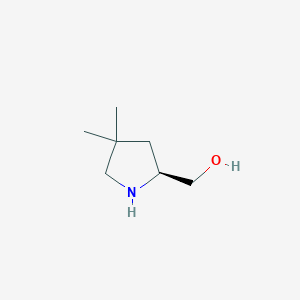 molecular formula C7H15NO B1426155 (S)-(4,4-Dimethylpyrrolidin-2-yl)methanol CAS No. 212890-85-2