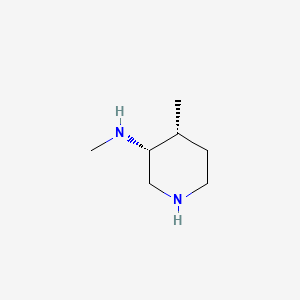 molecular formula C7H16N2 B1426159 (3R,4R)-N,4-dimethyl-piperidin-3-amine CAS No. 1354469-76-3