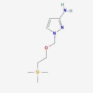 molecular formula C9H19N3OSi B1426167 1-[[2-(trimethylsilyl)ethoxy]methyl]-1H-pyrazol-3-amine CAS No. 885325-91-7