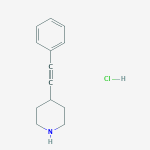 molecular formula C13H16ClN B1426168 4-(Phenylethynyl)piperidine hydrochloride CAS No. 654663-00-0