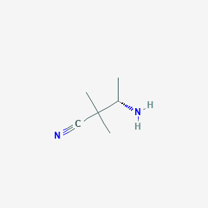 molecular formula C6H12N2 B1426169 (3S)-3-amino-2,2-dimethylbutanenitrile CAS No. 1221283-25-5