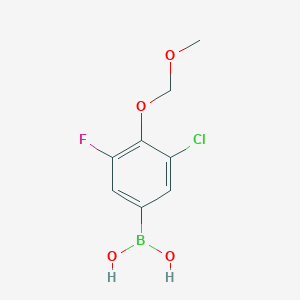 molecular formula C8H9BClFO4 B1426172 3-Chloro-5-fluoro-4-(methoxymethoxy)phenylboronic acid CAS No. 1451392-28-1