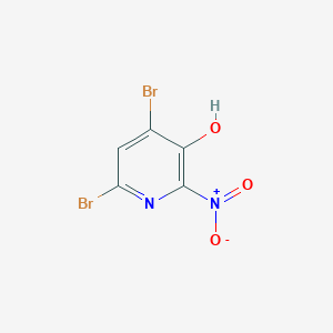 molecular formula C5H2Br2N2O3 B1426175 4,6-Dibromo-2-nitropyridin-3-ol CAS No. 916737-75-2