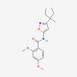 molecular formula C18H24N2O4 B14261777 2,4-Dimethoxy-N-[3-(3-methylpentan-3-yl)-1,2-oxazol-5-yl]benzamide CAS No. 189038-97-9
