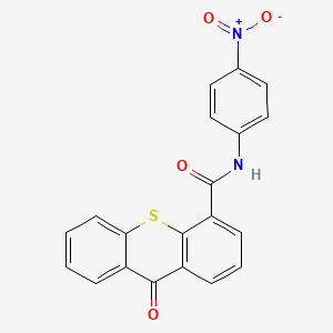 molecular formula C20H12N2O4S B14261804 N-(4-Nitrophenyl)-9-oxo-9H-thioxanthene-4-carboxamide CAS No. 185454-42-6