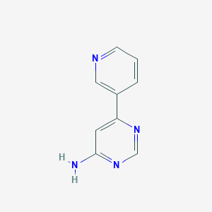 molecular formula C9H8N4 B1426182 6-(吡啶-3-基)嘧啶-4-胺 CAS No. 1192814-34-8