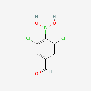 molecular formula C7H5BCl2O3 B1426183 2,6-Dichloro-4-formylphenylboronic acid CAS No. 1451392-98-5