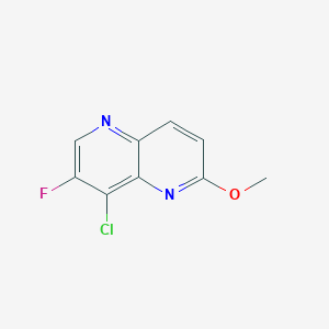 molecular formula C9H6ClFN2O B1426185 8-Chloro-7-fluoro-2-methoxy-1,5-naphthyridine CAS No. 915977-11-6