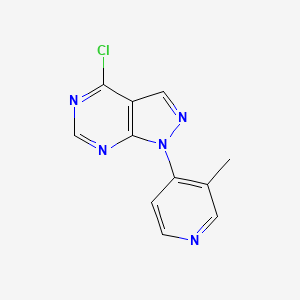 molecular formula C11H8ClN5 B1426186 4-Chloro-1-(3-methylpyridin-4-YL)-1H-pyrazolo[3,4-D]pyrimidine CAS No. 1207827-22-2