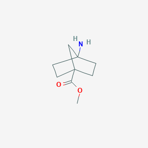 molecular formula C9H15NO2 B1426189 Methyl 4-aminobicyclo[2.2.1]heptane-1-carboxylate CAS No. 1252672-38-0