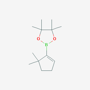 molecular formula C13H23BO2 B1426190 2-(5,5-Dimethylcyclopent-1-enyl)-4,4,5,5-tetramethyl-1,3,2-dioxaborolane CAS No. 1011531-89-7