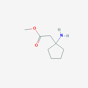 molecular formula C8H15NO2 B1426191 Methyl 2-(1-aminocyclopentyl)acetate CAS No. 178242-71-2