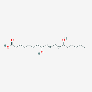 molecular formula C18H32O4 B14261967 8,13-Dihydroxyoctadeca-9,11-dienoic acid CAS No. 156927-00-3