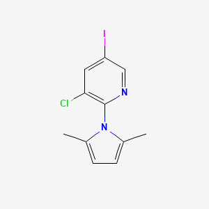 molecular formula C11H10ClIN2 B1426197 3-Chloro-2-(2,5-dimethyl-1H-pyrrol-1-yl)-5-iodopyridine CAS No. 1228375-96-9