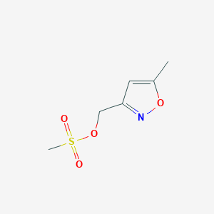 molecular formula C6H9NO4S B1426199 Methanesulfonic acid 5-methyl-isoxazol-3-ylmethyl ester CAS No. 783325-24-6