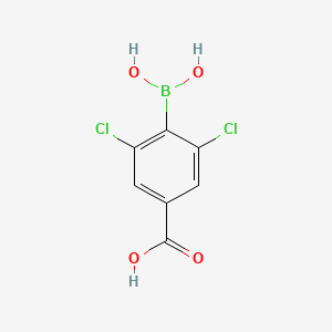 molecular formula C7H5BCl2O4 B1426203 4-Carboxy-2,6-dichlorophenylboronic acid CAS No. 1451392-97-4