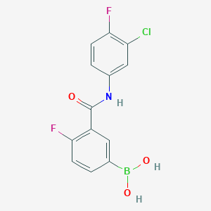 3-(3-Chloro-4-fluorophenylcarbamoyl)-4-fluorophenylboronic acid