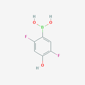 molecular formula C6H5BF2O3 B1426208 2,5-Difluoro-4-hydroxyphenylboronic acid CAS No. 1229584-22-8