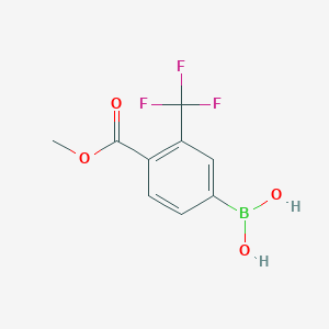 molecular formula C9H8BF3O4 B1426209 4-(Methoxycarbonyl)-3-(trifluoromethyl)phenylboronic acid CAS No. 1451375-04-4