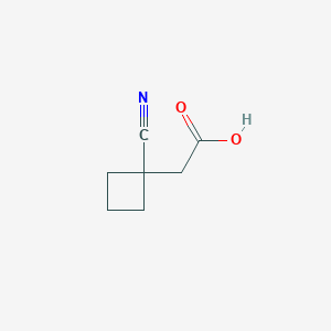 molecular formula C7H9NO2 B1426218 2-(1-Cyanocyclobutyl)acetic acid CAS No. 1246210-25-2
