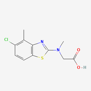 molecular formula C11H11ClN2O2S B1426231 N-(5-chloro-4-methyl-1,3-benzothiazol-2-yl)-N-methylglycine CAS No. 1352999-05-3
