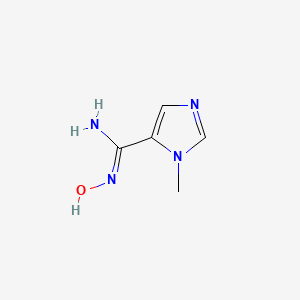 molecular formula C5H8N4O B1426234 N'-hydroxy-1-methyl-1H-imidazole-5-carboximidamide CAS No. 888042-28-2