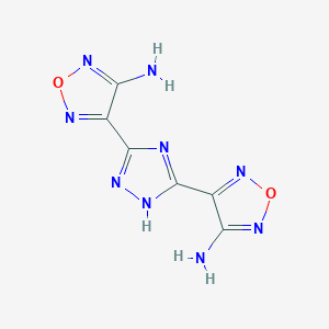 molecular formula C6H5N9O2 B14262348 1,2,5-Oxadiazol-3-amine, 4,4'-(1H-1,2,4-triazole-3,5-diyl)bis- CAS No. 246048-66-8