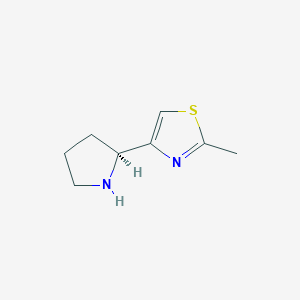 2-methyl-4-[(2S)-pyrrolidin-2-yl]-1,3-thiazole