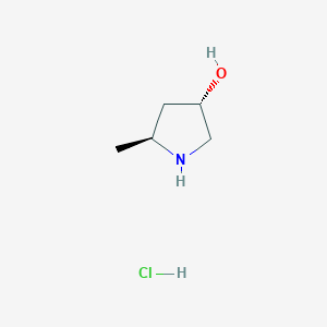 molecular formula C5H12ClNO B1426241 (3S,5S)-5-Methylpyrrolidin-3-ol hydrochloride CAS No. 1107658-77-4