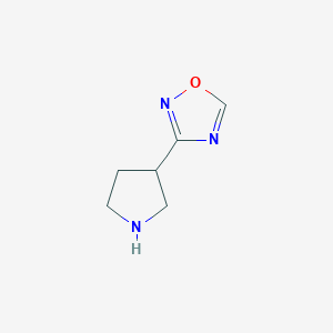 molecular formula C6H9N3O B1426245 3-(Pyrrolidin-3-yl)-1,2,4-oxadiazole CAS No. 1211516-74-3