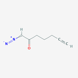 molecular formula C7H8N2O B14262483 1-Diazoniohept-1-en-6-yn-2-olate CAS No. 139885-08-8