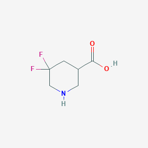 molecular formula C6H9F2NO2 B1426251 5,5-Difluoropiperidine-3-carboxylic acid CAS No. 1255666-96-6