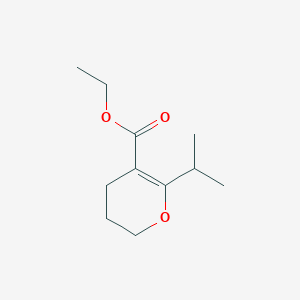 molecular formula C11H18O3 B14262515 Ethyl 6-(propan-2-yl)-3,4-dihydro-2H-pyran-5-carboxylate CAS No. 131062-05-0