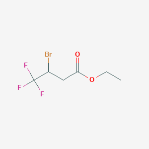 molecular formula C6H8BrF3O2 B1426252 Ethyl 3-bromo-4,4,4-trifluorobutyrate CAS No. 372-27-0