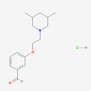 3-(2-(3,5-Dimethylpiperidin-1-yl)ethoxy)benzaldehyde hydrochloride
