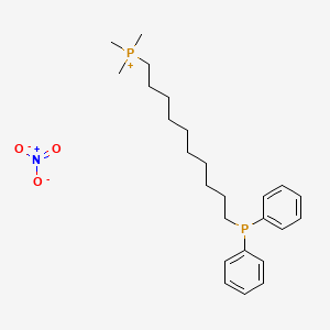 molecular formula C25H39NO3P2 B14262546 [10-(Diphenylphosphanyl)decyl](trimethyl)phosphanium nitrate CAS No. 138710-74-4
