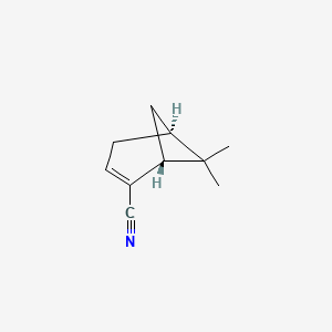 molecular formula C10H13N B14262552 Bicyclo[3.1.1]hept-2-ene-2-carbonitrile, 6,6-dimethyl-, (1R,5S)- CAS No. 156322-23-5