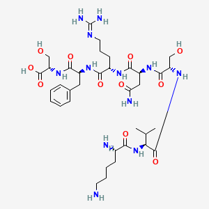 molecular formula C36H60N12O11 B14262581 H-Lys-Val-Ser-Asn-Arg-Phe-Ser-OH CAS No. 158329-15-8