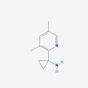 molecular formula C10H14N2 B1426260 1-(3,5-Dimethylpyridin-2-yl)cyclopropan-1-amine CAS No. 1266203-58-0