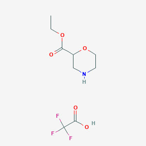 molecular formula C9H14F3NO5 B1426273 Ethyl morpholine-2-carboxylate 2,2,2-trifluoroacetate CAS No. 1111640-52-8