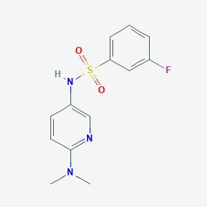 molecular formula C13H14FN3O2S B1426278 N-(6-(Dimethylamino)pyridin-3-yl)-3-fluorobenzenesulfonamide CAS No. 1356647-38-5
