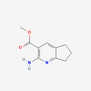 molecular formula C10H12N2O2 B1426280 methyl 2-amino-5H,6H,7H-cyclopenta[b]pyridine-3-carboxylate CAS No. 1354953-68-6
