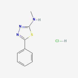 molecular formula C9H10ClN3S B1426282 N-methyl-5-phenyl-1,3,4-thiadiazol-2-amine hydrochloride CAS No. 107097-06-3