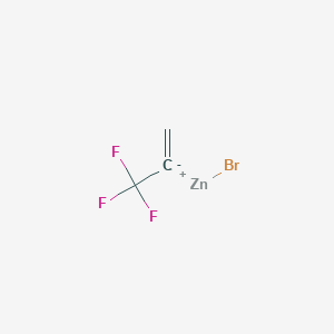 molecular formula C3H2BrF3Zn B14262858 bromozinc(1+);3,3,3-trifluoroprop-1-ene CAS No. 139954-92-0