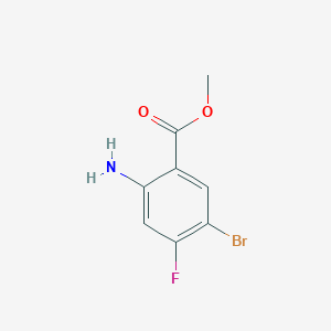 molecular formula C8H7BrFNO2 B1426287 甲基2-氨基-5-溴-4-氟苯甲酸酯 CAS No. 1314987-34-2
