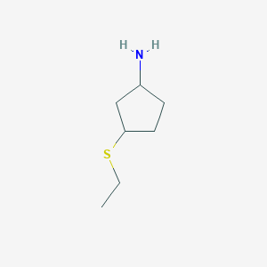molecular formula C7H15NS B1426292 3-(Ethylsulfanyl)cyclopentan-1-amine CAS No. 1343646-44-5