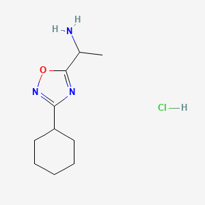 1-(3-Cyclohexyl-1,2,4-oxadiazol-5-yl)ethan-1-amine hydrochloride
