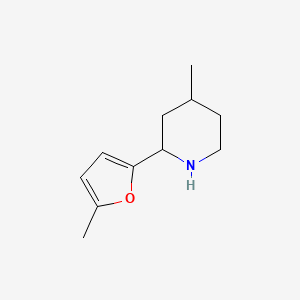molecular formula C11H17NO B1426295 4-Methyl-2-(5-methylfuran-2-yl)piperidine CAS No. 1354951-95-3